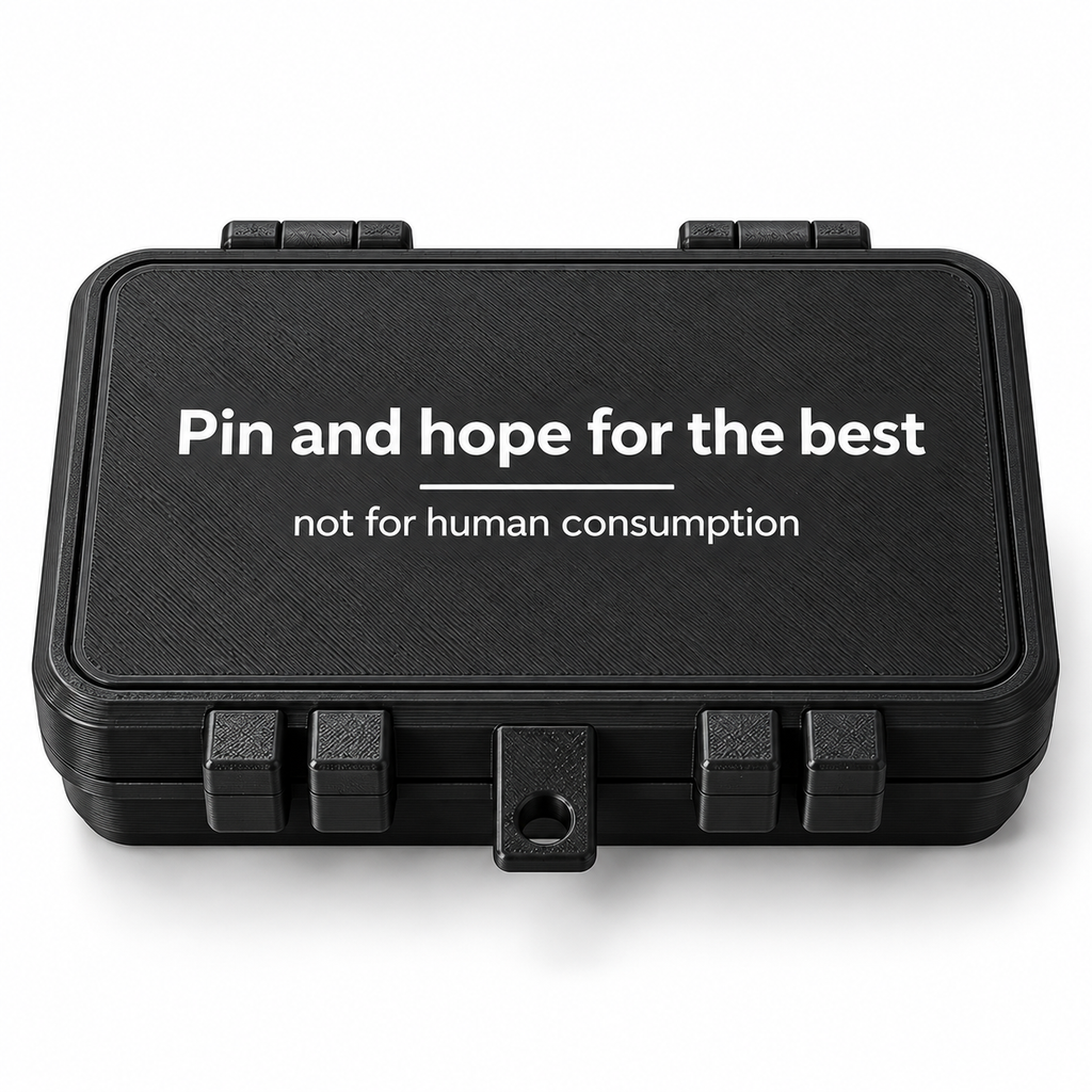 Pin and hope for the best - storage box
